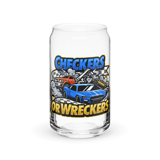 Checkers or Wreckers Can-shaped Glass