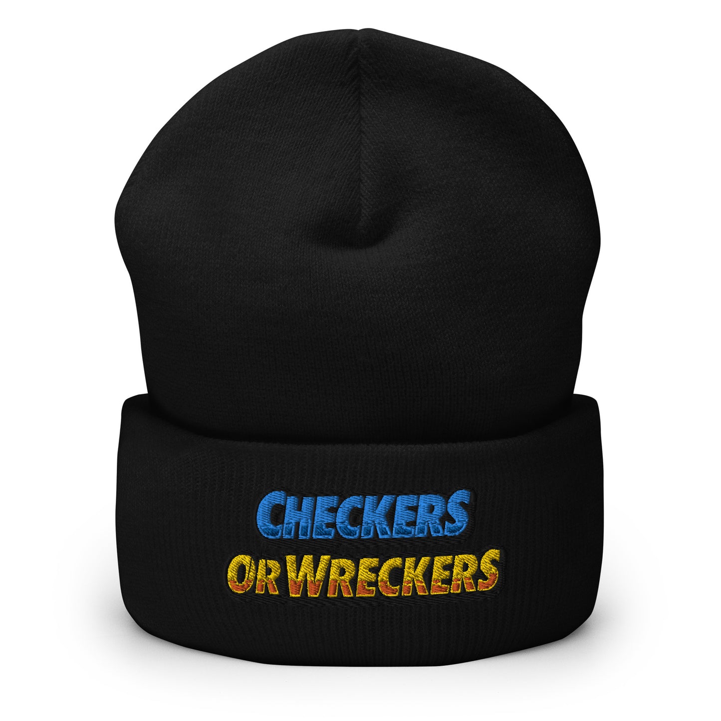 Checkers or Wreckers Cuffed Beanie