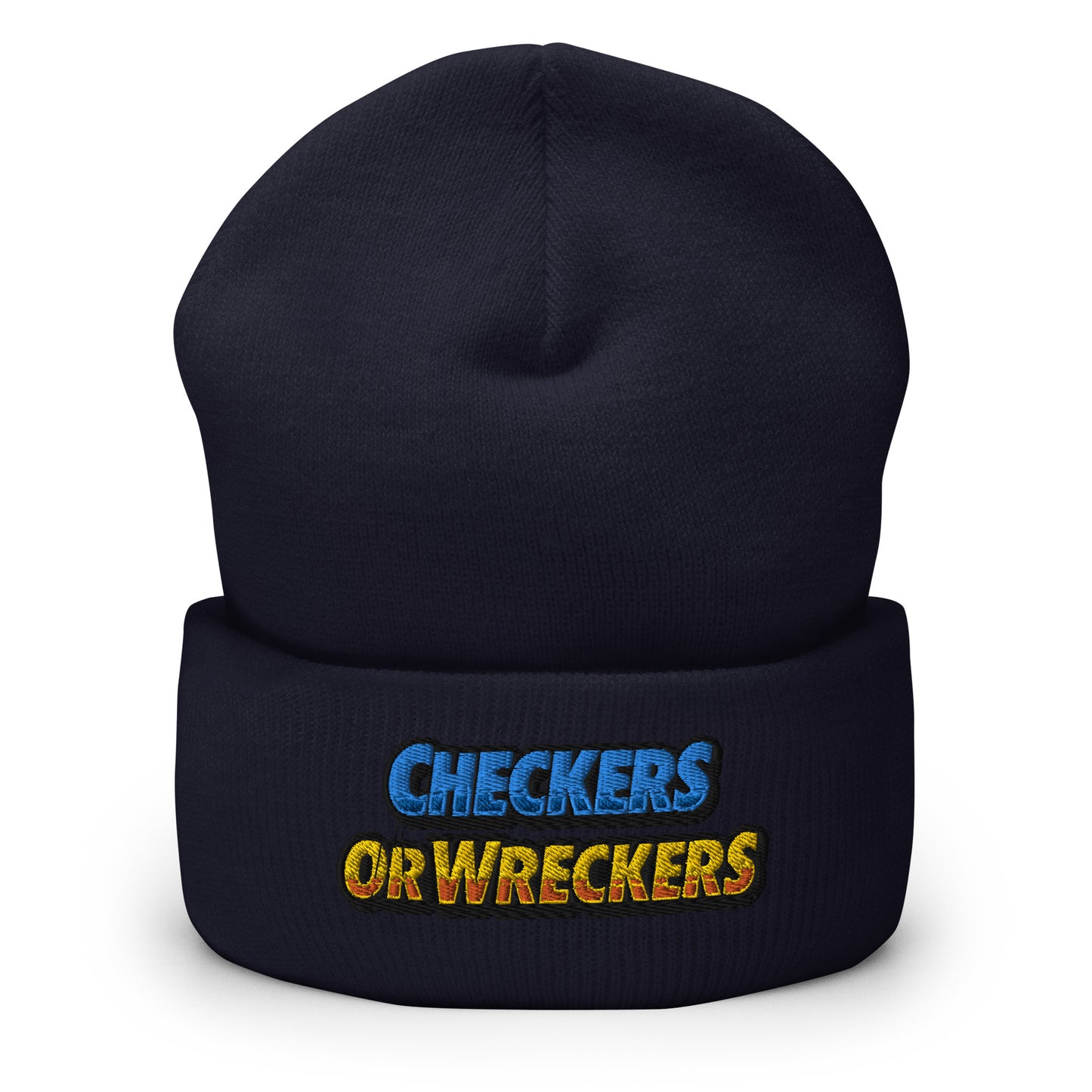 Checkers or Wreckers Cuffed Beanie