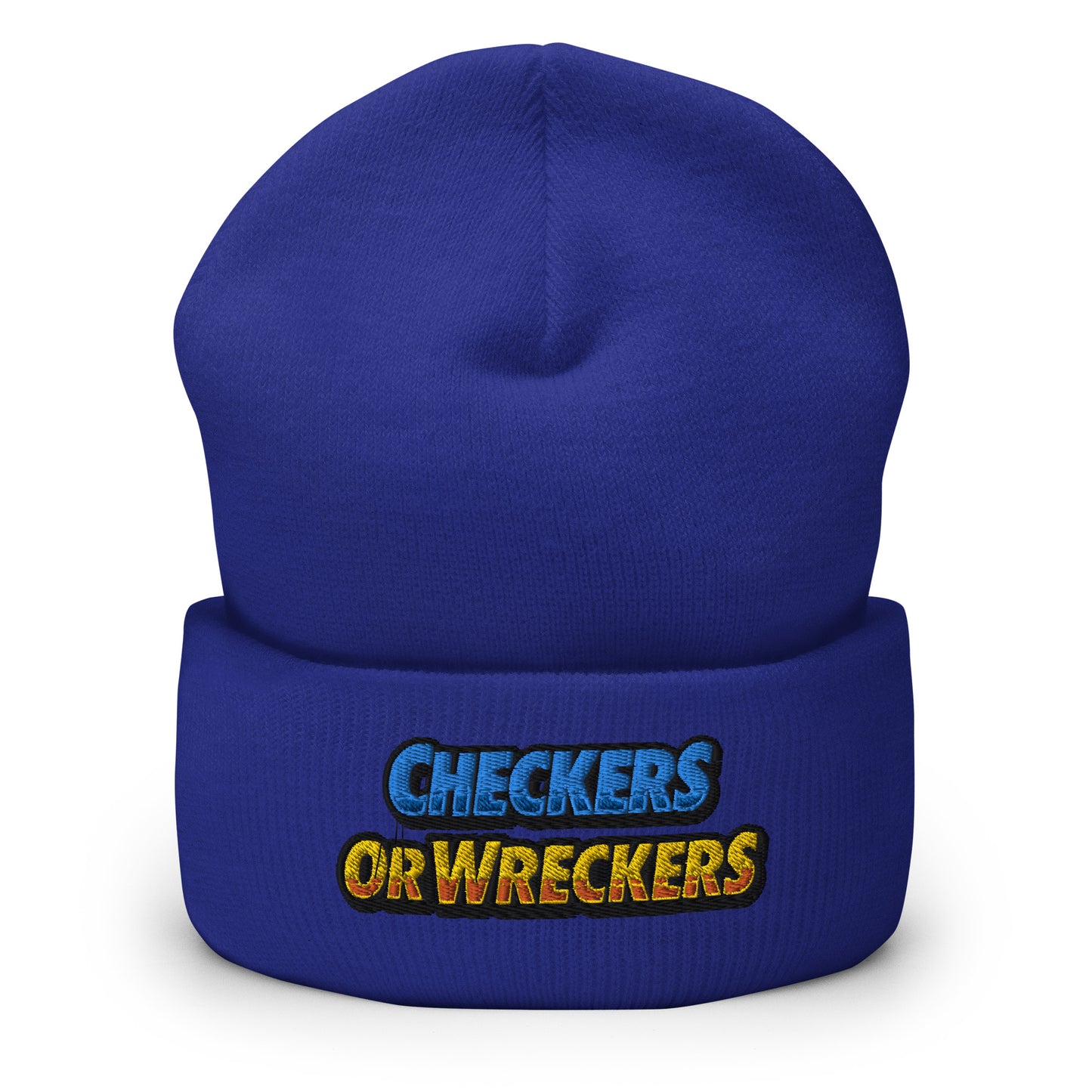 Checkers or Wreckers Cuffed Beanie