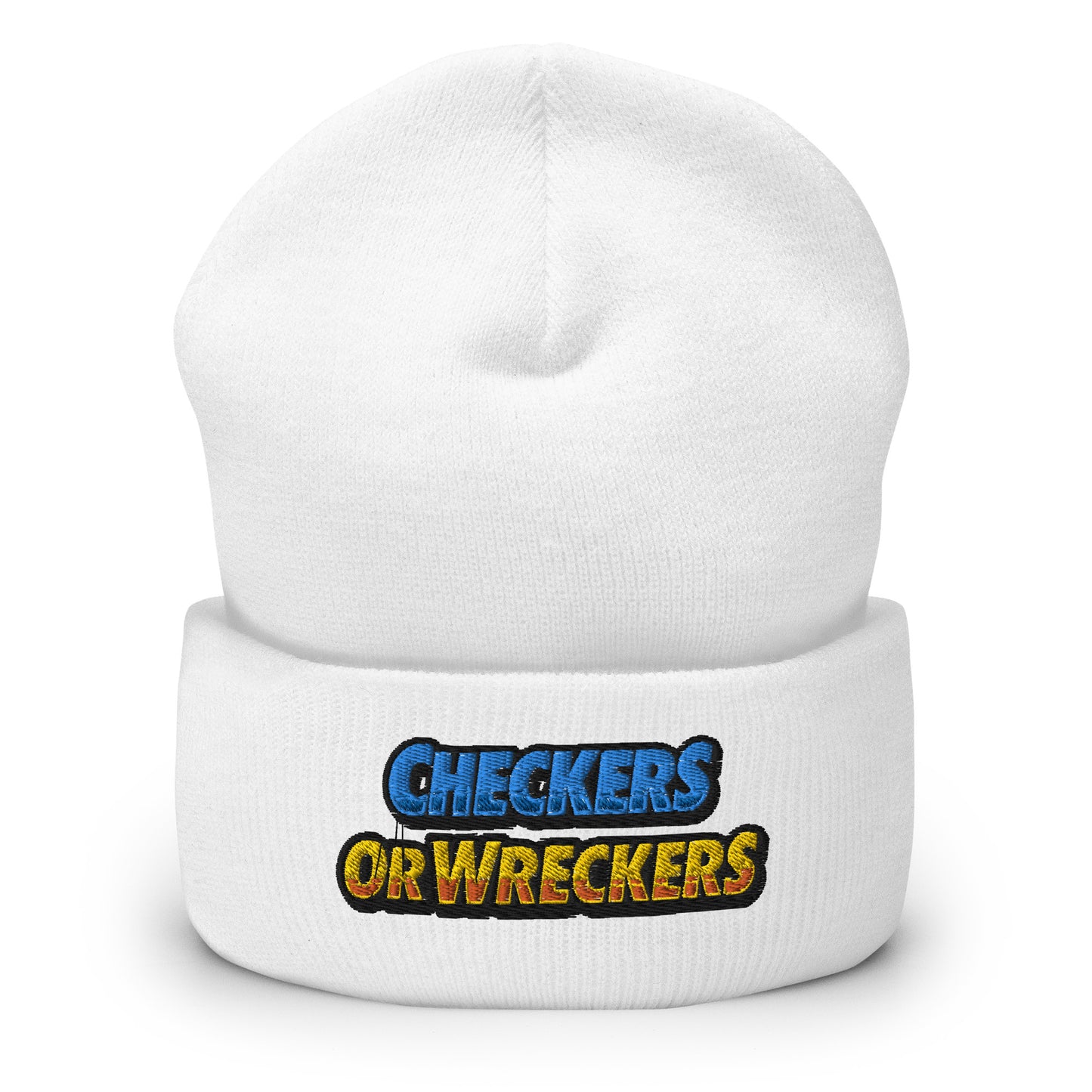 Checkers or Wreckers Cuffed Beanie