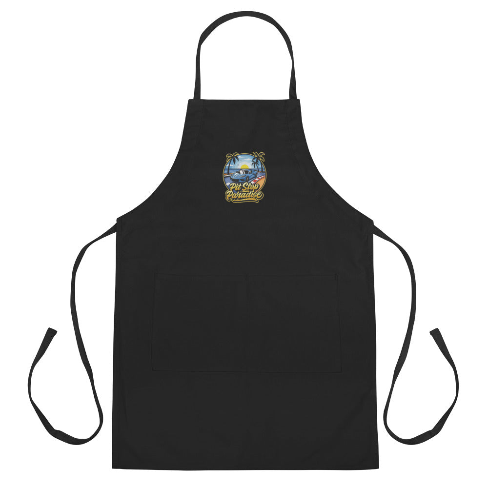 Pit Stop Paradise Embroidered Apron