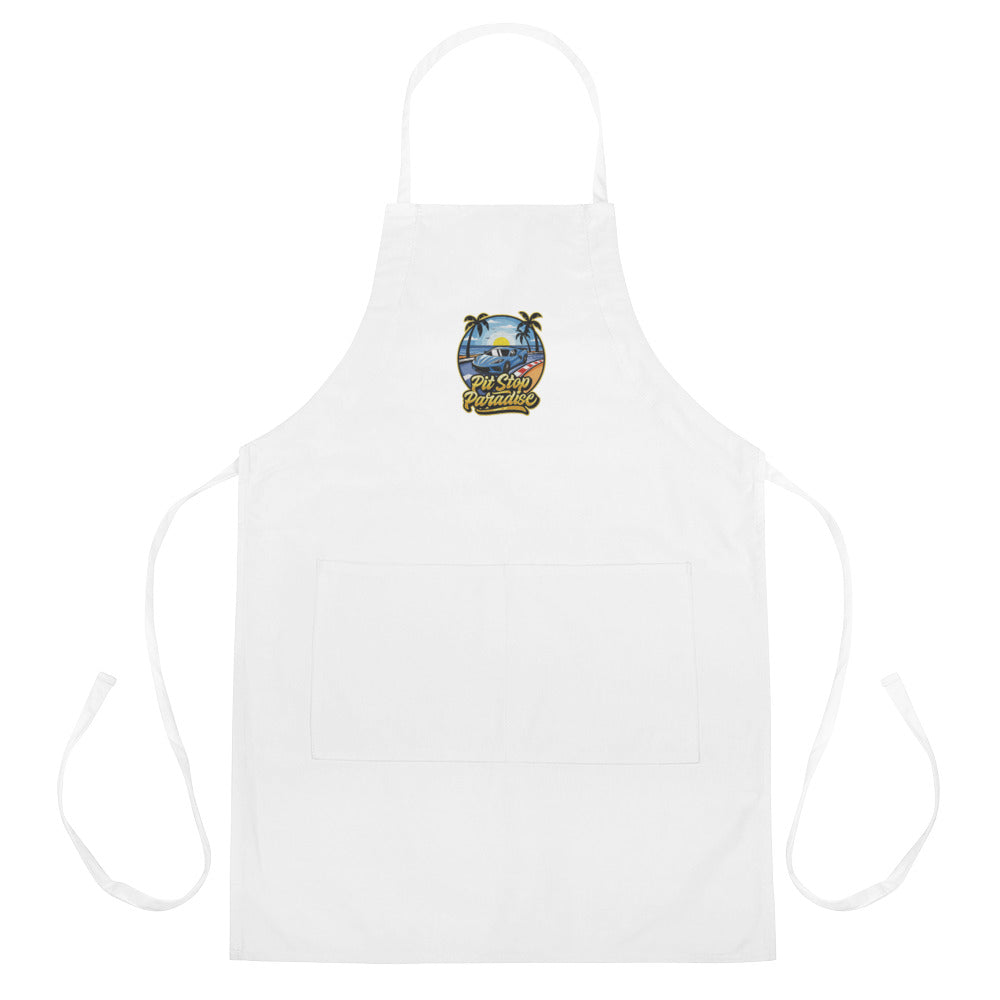 Pit Stop Paradise Embroidered Apron