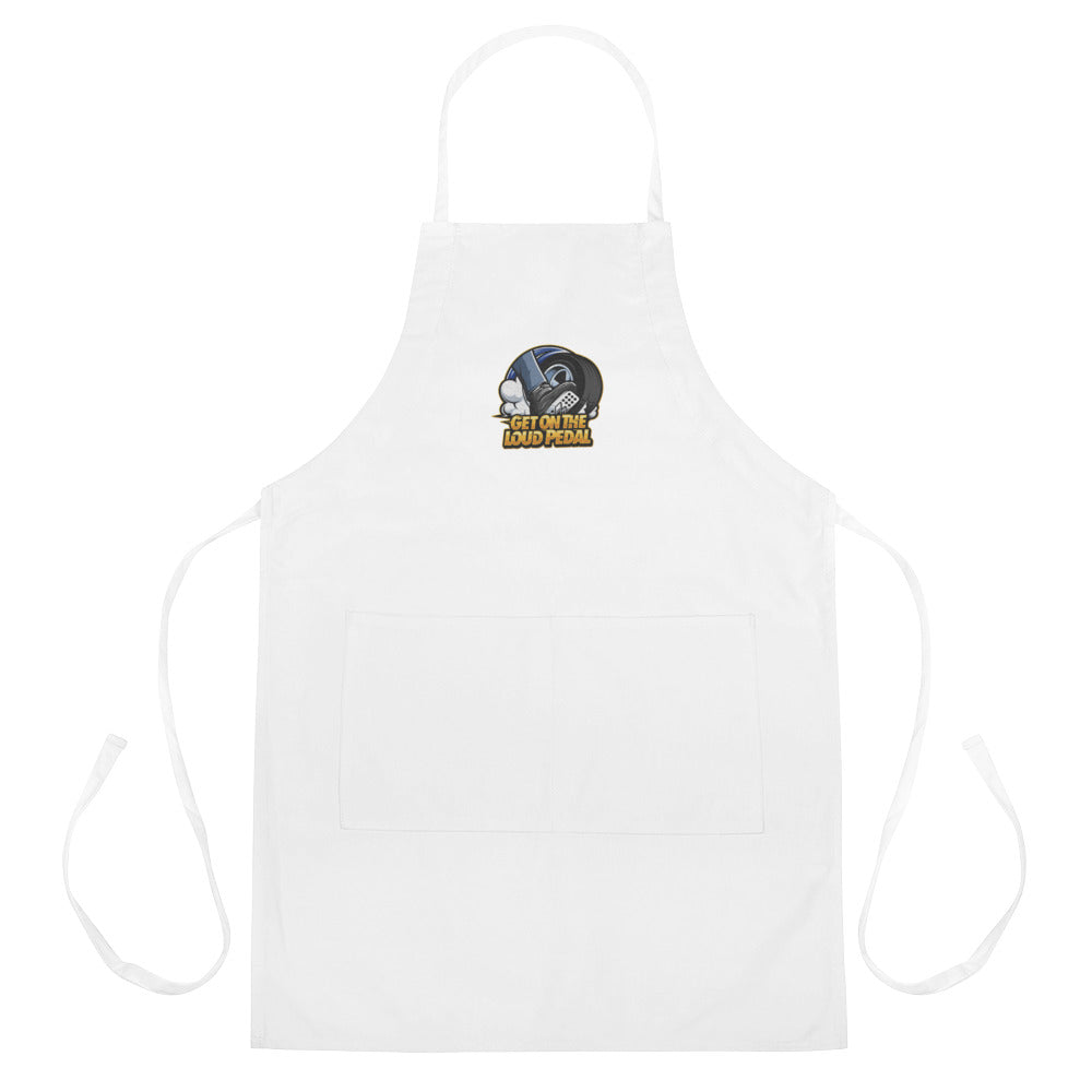 Get On The Loud Pedal Embroidered Apron