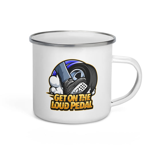 Get On The Loud Pedal Enamel Mug