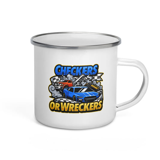 Checkers or Wreckers Enamel Mug