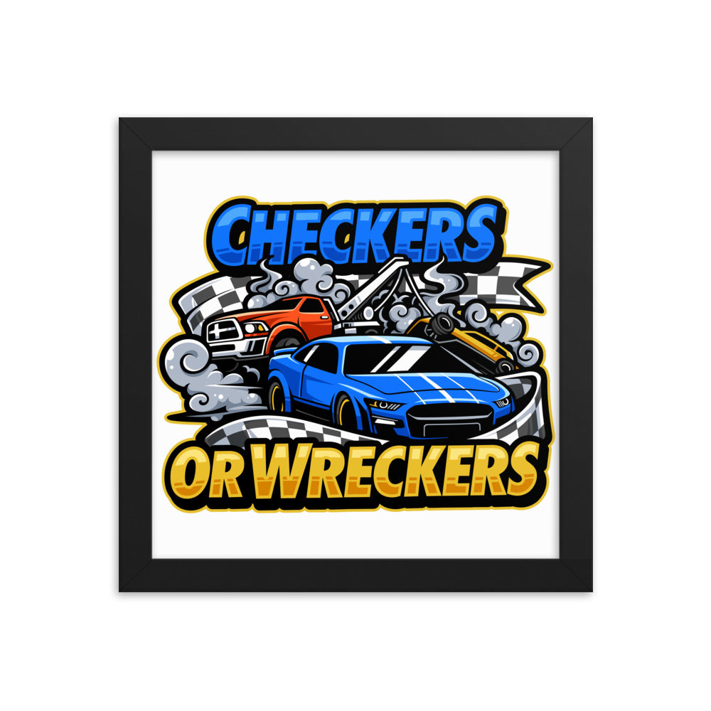 Checkers or Wreckers Framed Poster