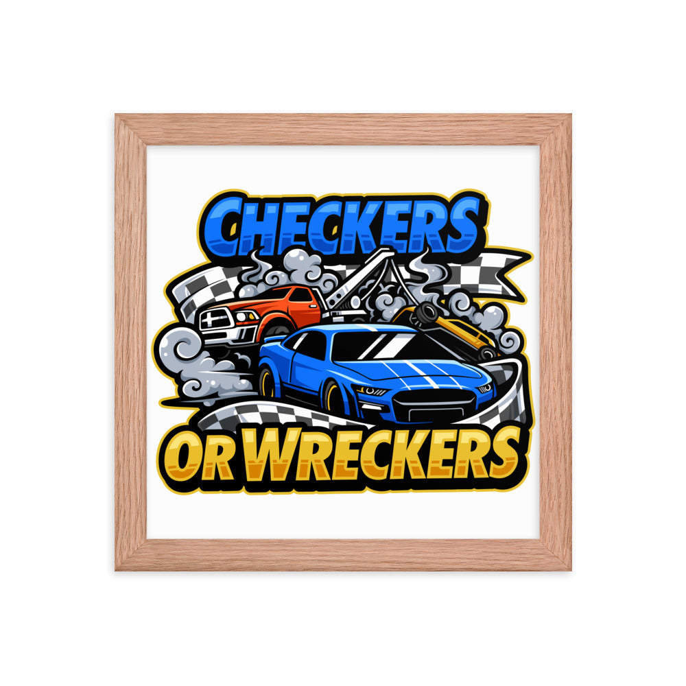 Checkers or Wreckers Framed Poster