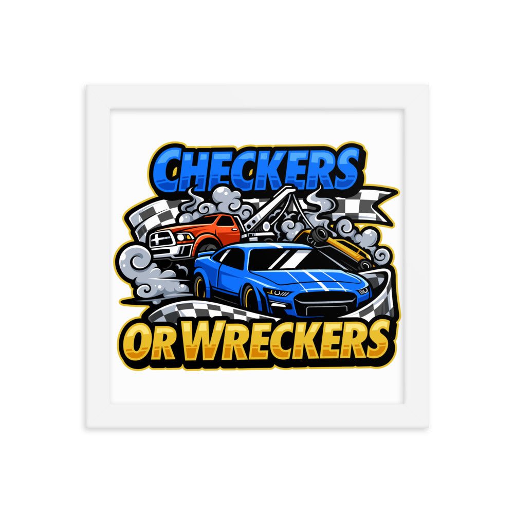 Checkers or Wreckers Framed Poster