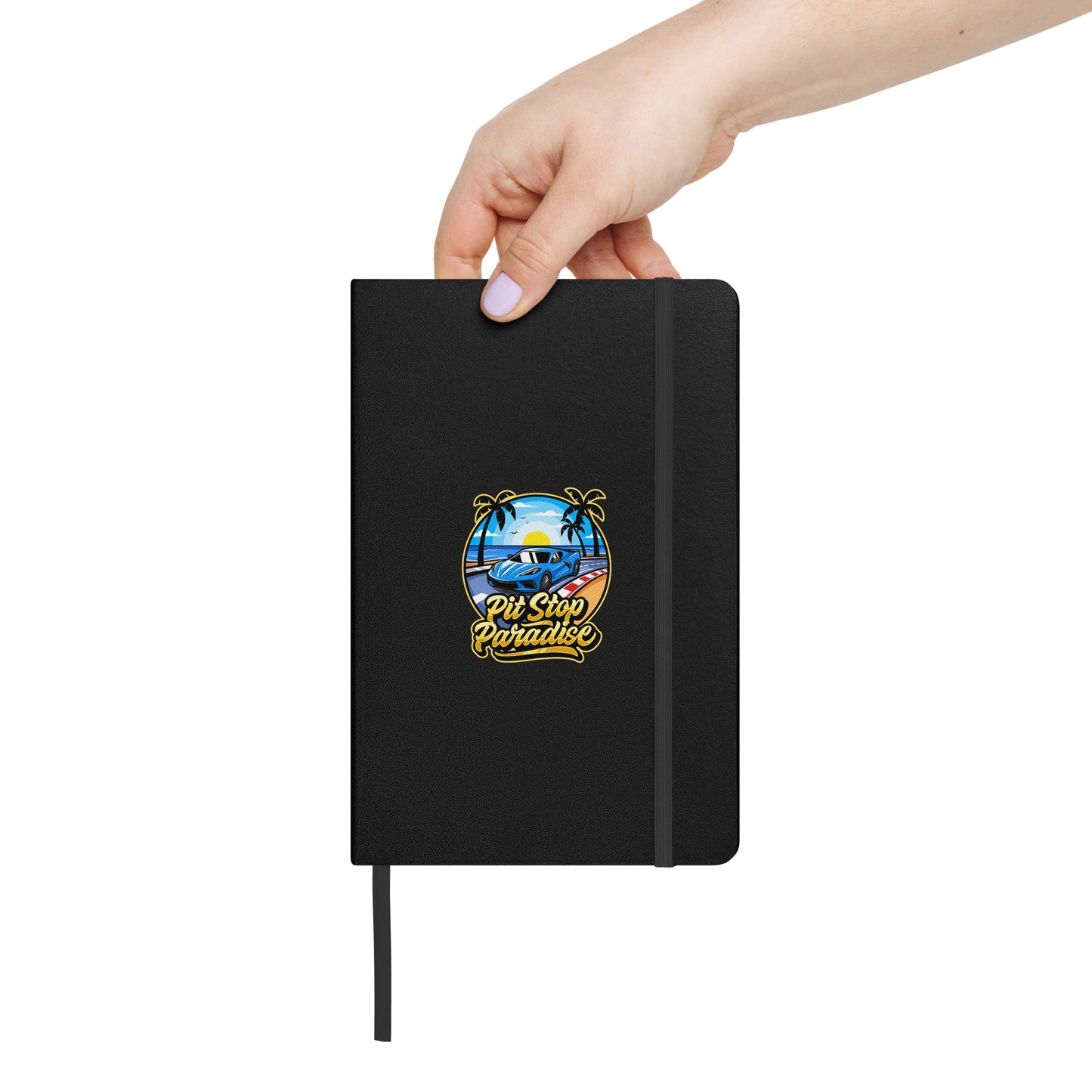 Pit Stop Paradise Hardcover Bound Notebook