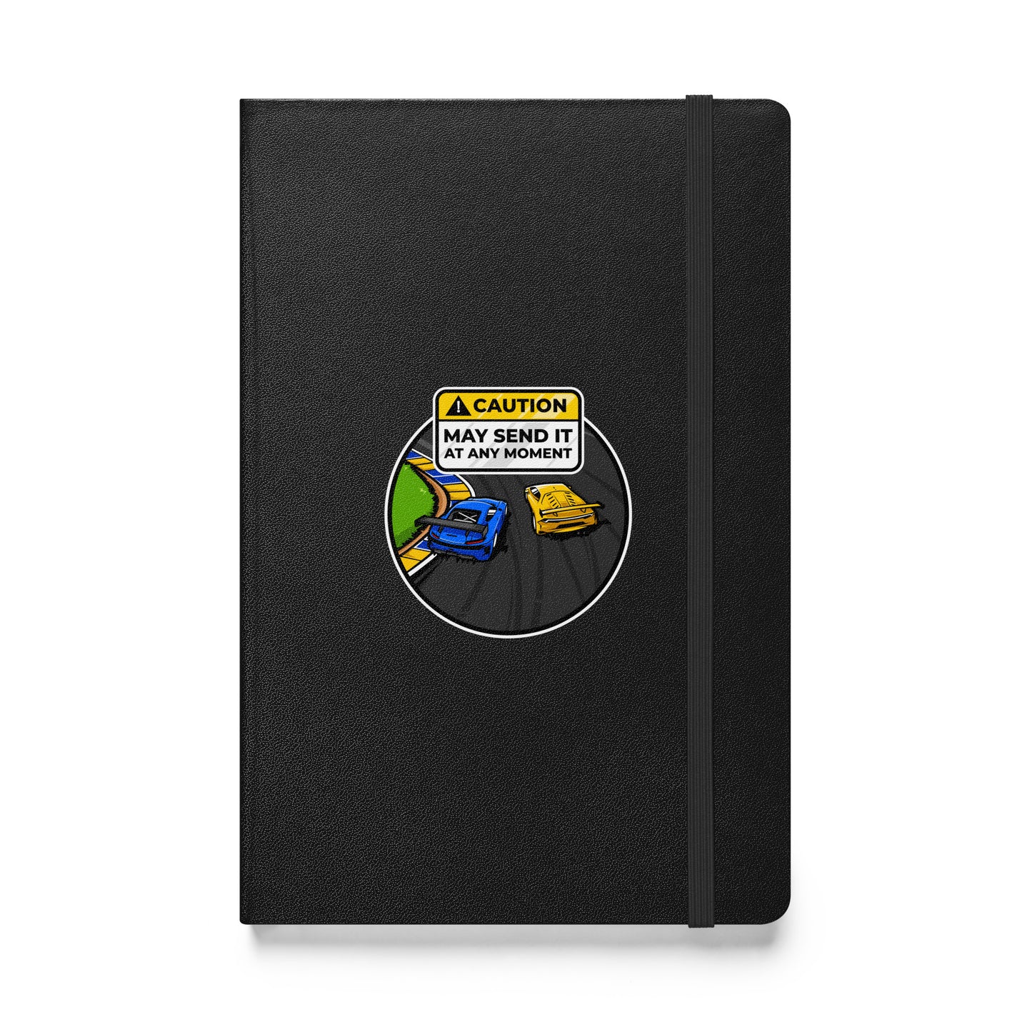 Caution May Send It at Any Moment Hardcover Bound Notebook