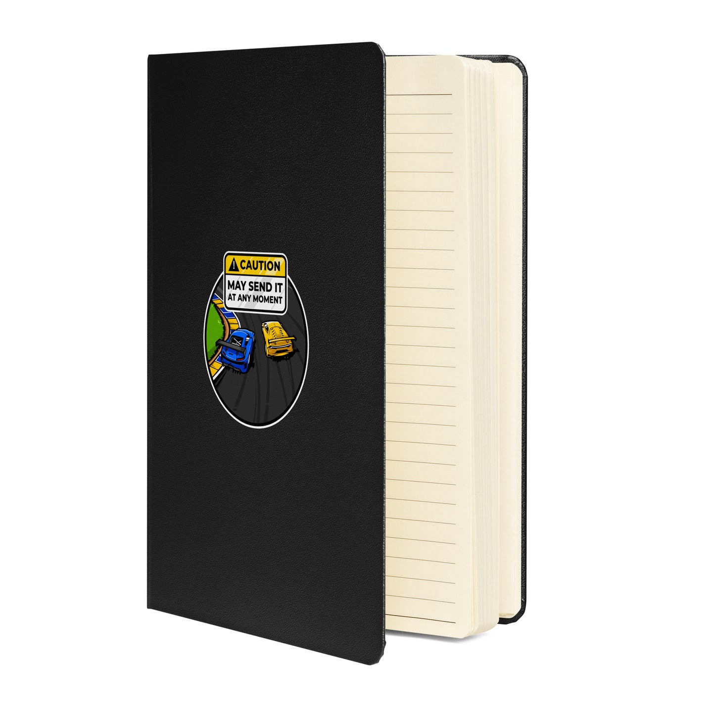 Caution May Send It at Any Moment Hardcover Bound Notebook