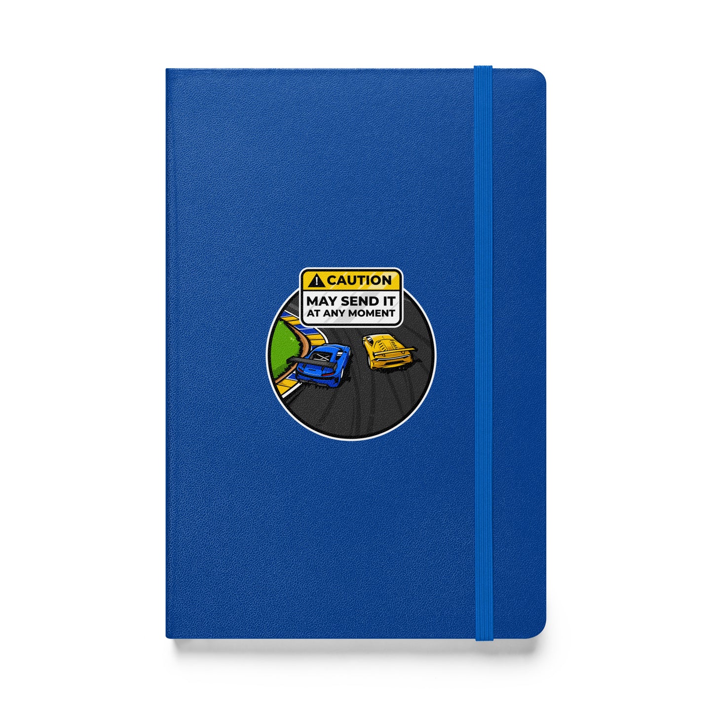 Caution May Send It at Any Moment Hardcover Bound Notebook