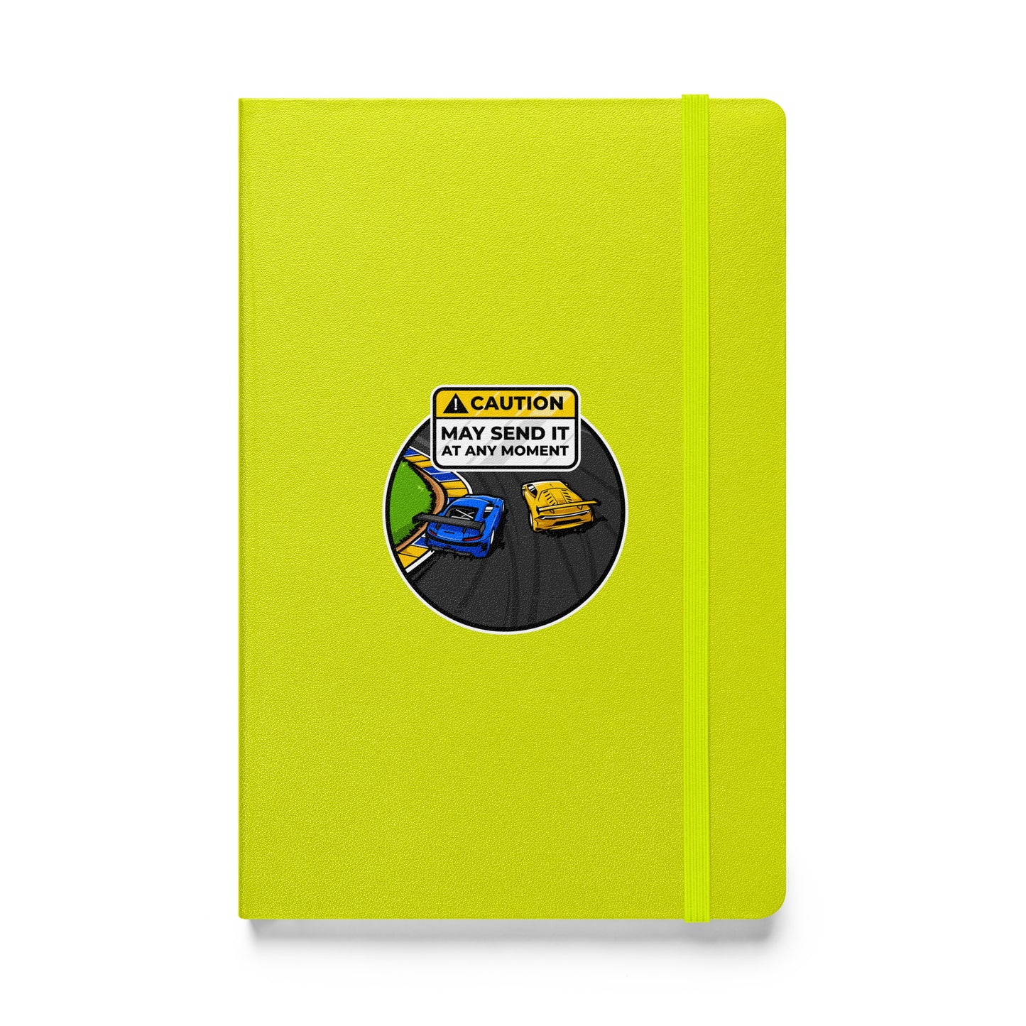 Caution May Send It at Any Moment Hardcover Bound Notebook