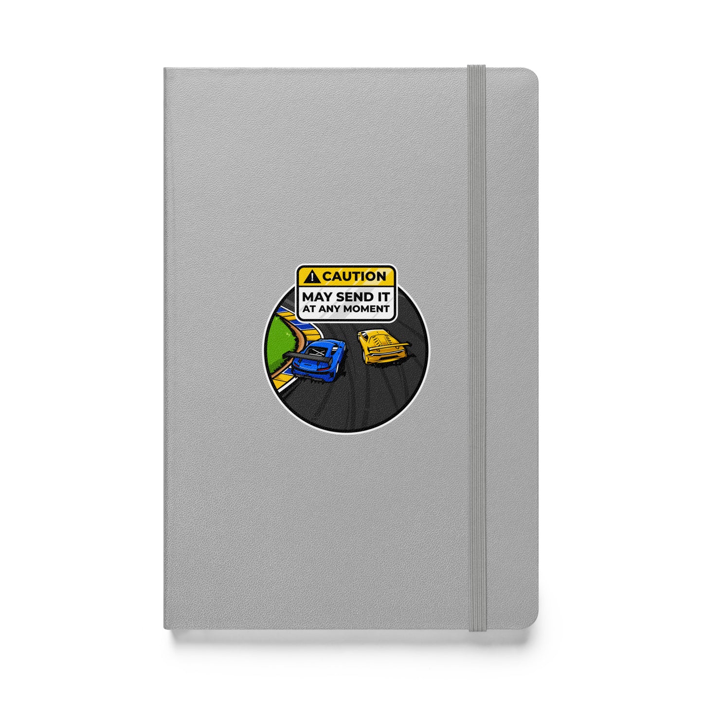 Caution May Send It at Any Moment Hardcover Bound Notebook