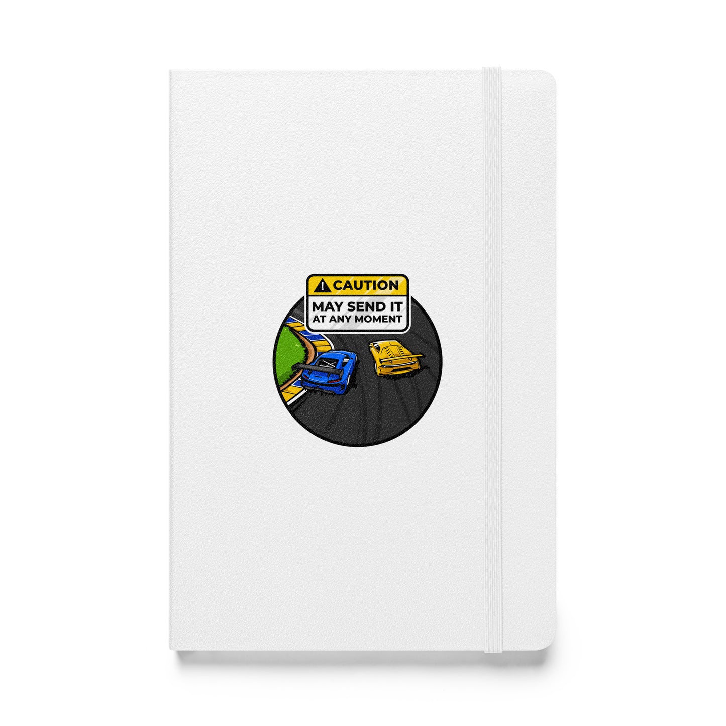 Caution May Send It at Any Moment Hardcover Bound Notebook