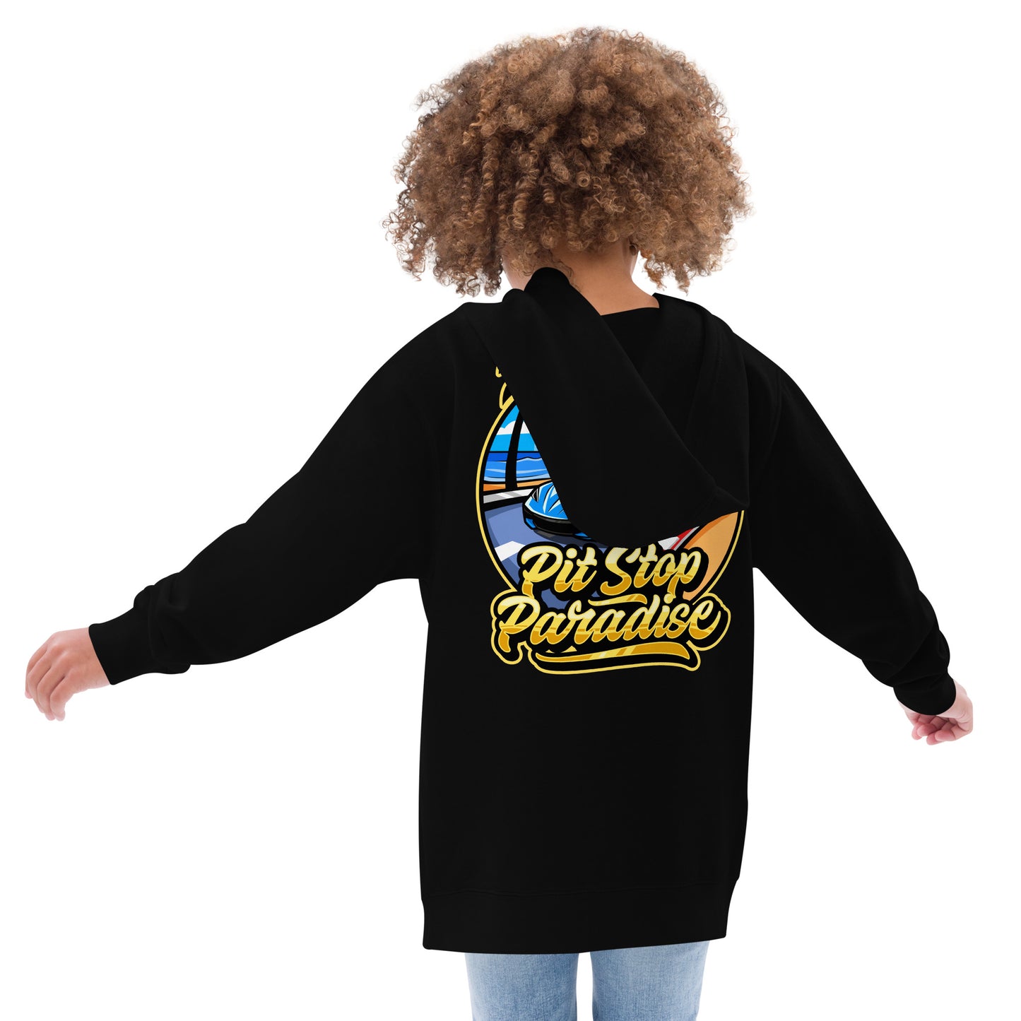 Pit Stop Paradise Kids Hoodie