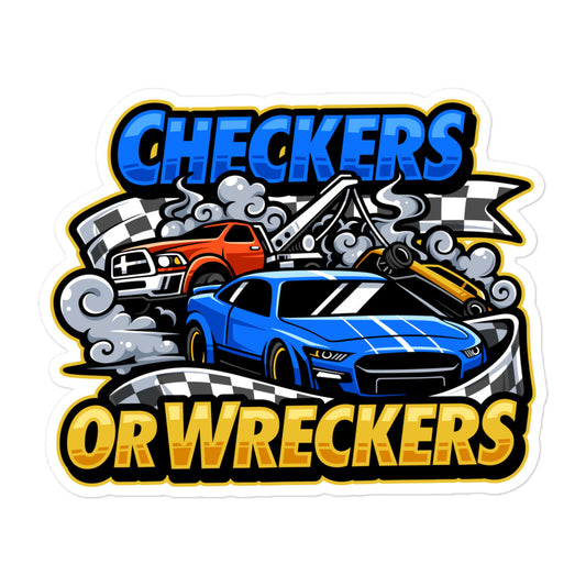 Checkers or Wreckers Bubble-free Sticker