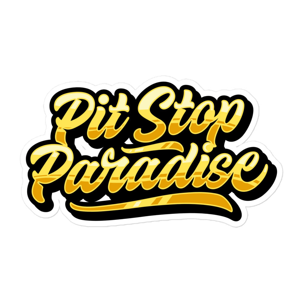 Pit Stop Paradise Bubble-free Sticker (No Logo)