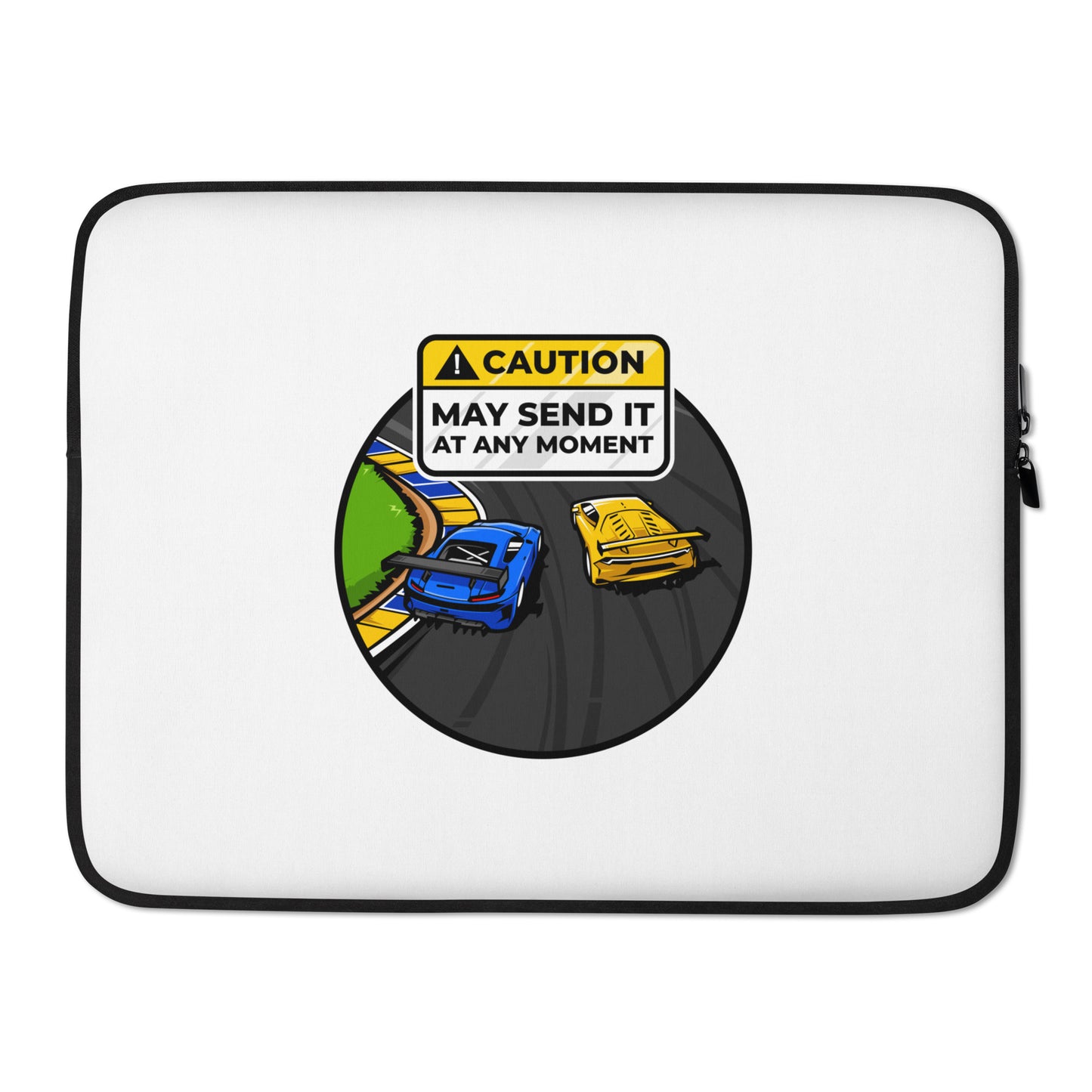 Caution May Send It at Any Moment Laptop Sleeve