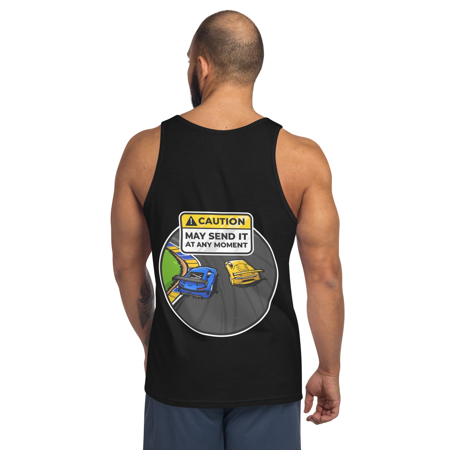 Caution May Send It at Any Moment Men's Tank Top