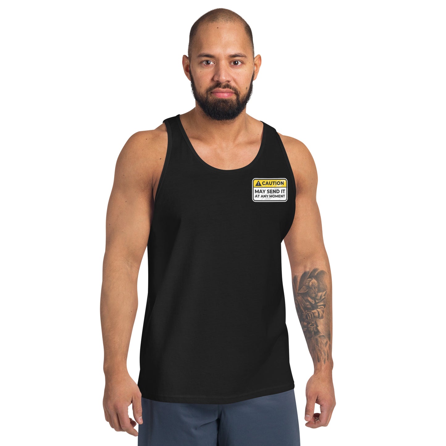 Caution May Send It at Any Moment Men's Tank Top