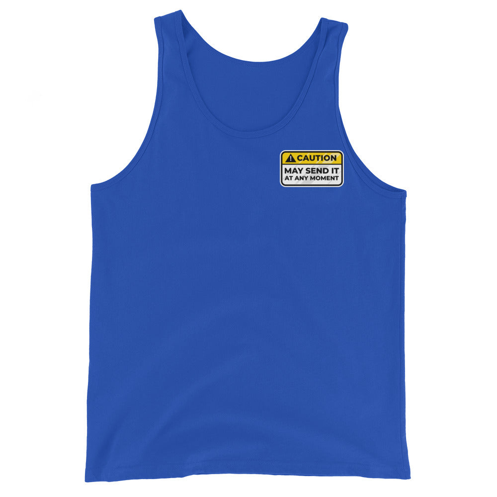 Caution May Send It at Any Moment Men's Tank Top