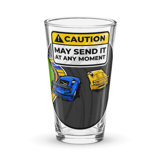 Caution May Send It at Any Moment Shaker Pint Glass