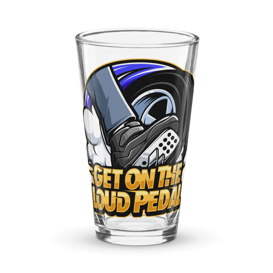 Get On The Loud Pedal Shaker Pint Glass