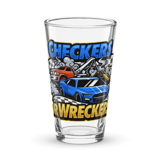 Checkers or Wreckers Shaker Pint Glass