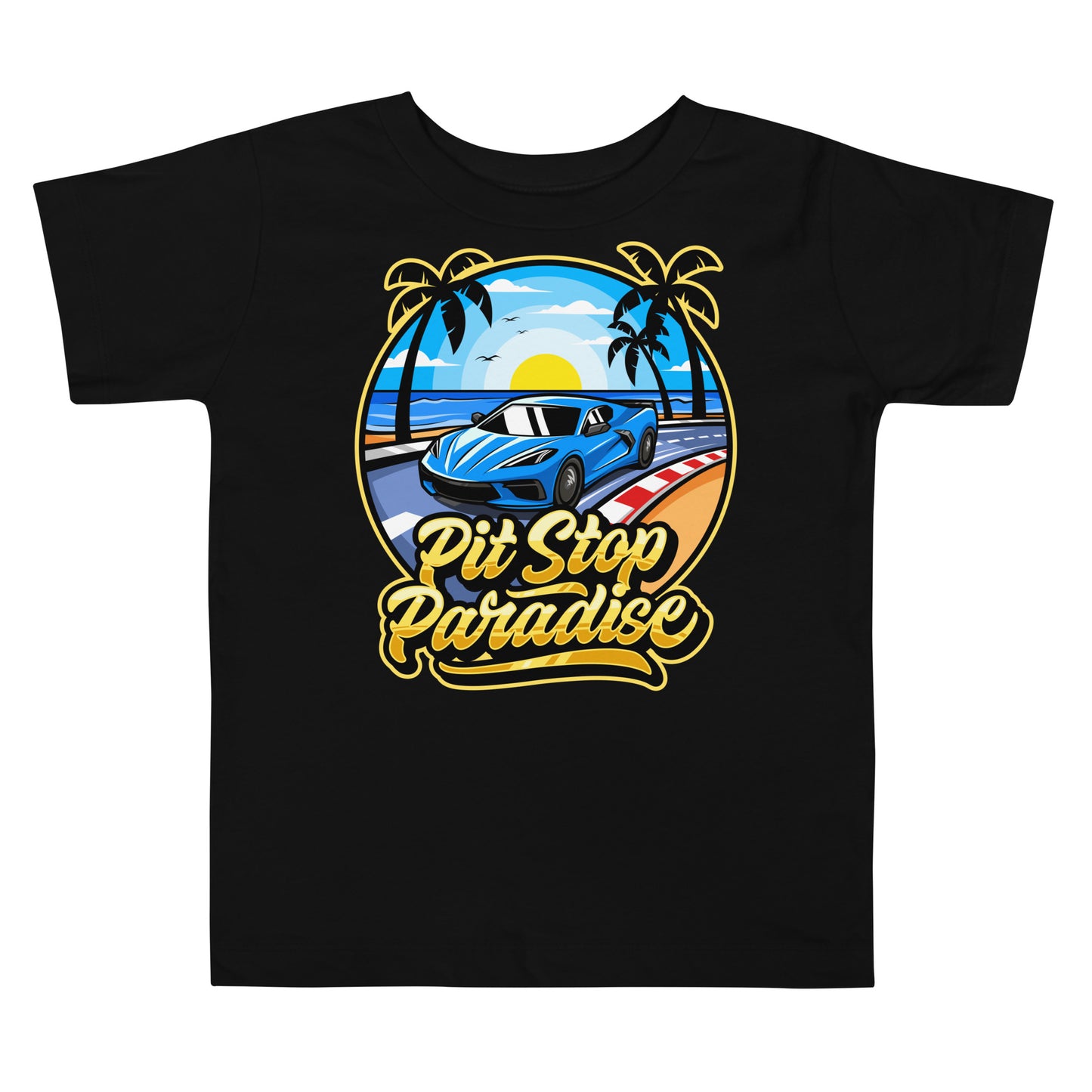 Pit Stop Paradise Toddler Short Sleeve Tee