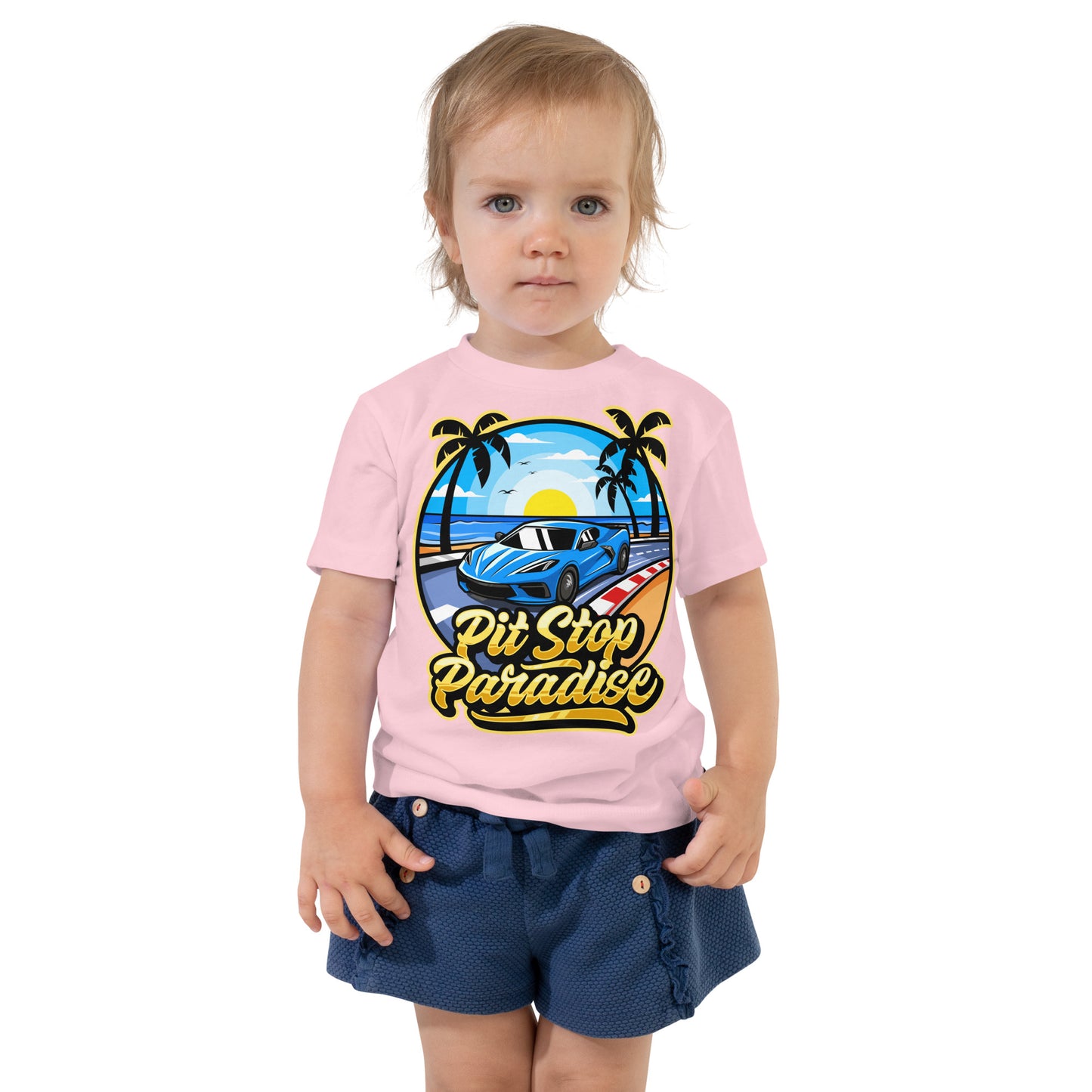 Pit Stop Paradise Toddler Short Sleeve Tee