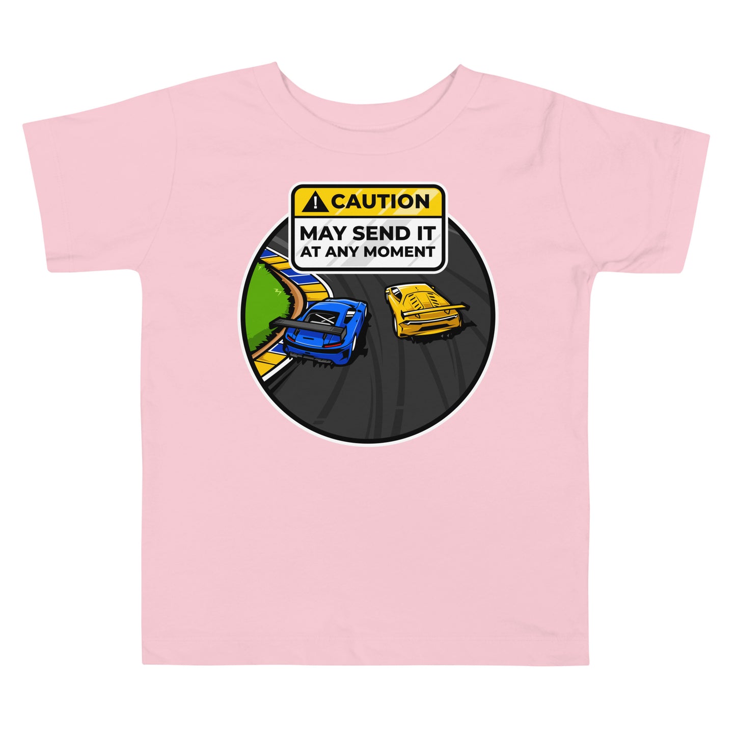 Caution May Send It at Any Moment Toddler Short Sleeve Tee