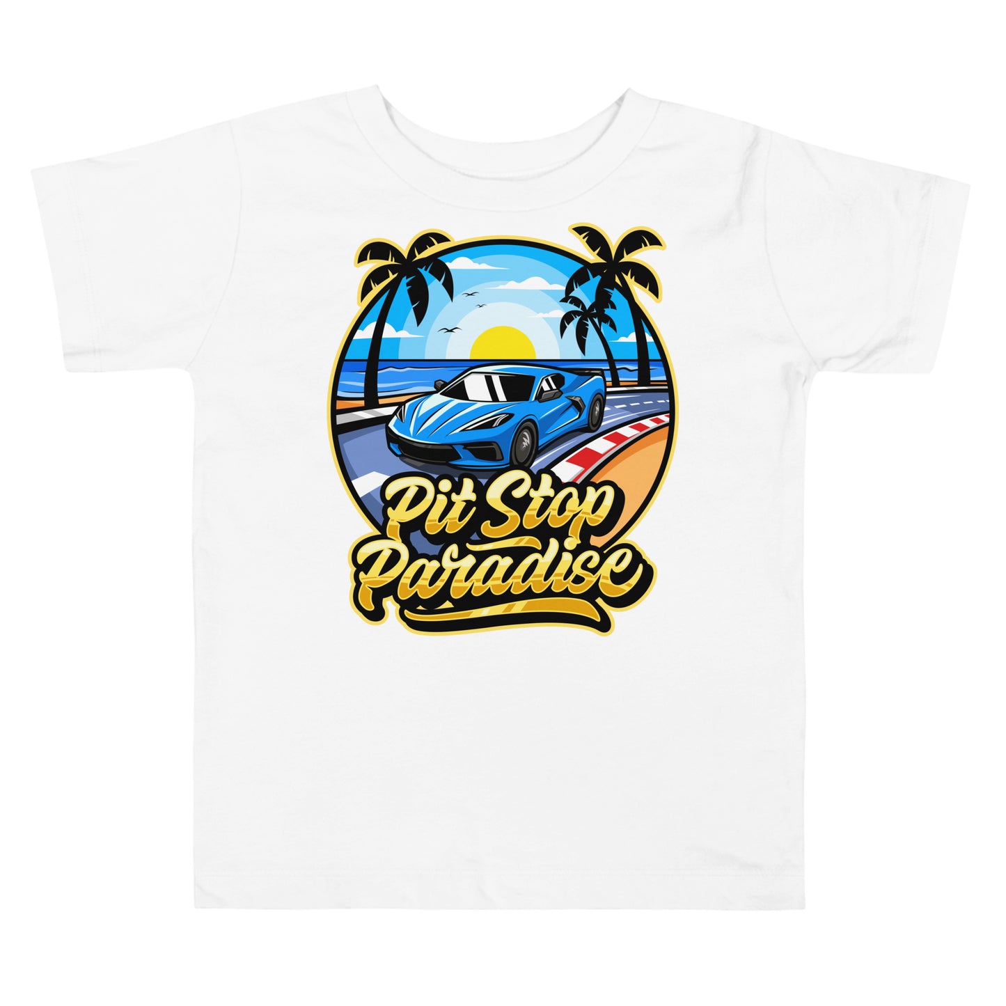 Pit Stop Paradise Toddler Short Sleeve Tee