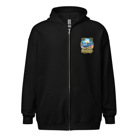 Pit Stop Paradise Unisex Zip Hoodie