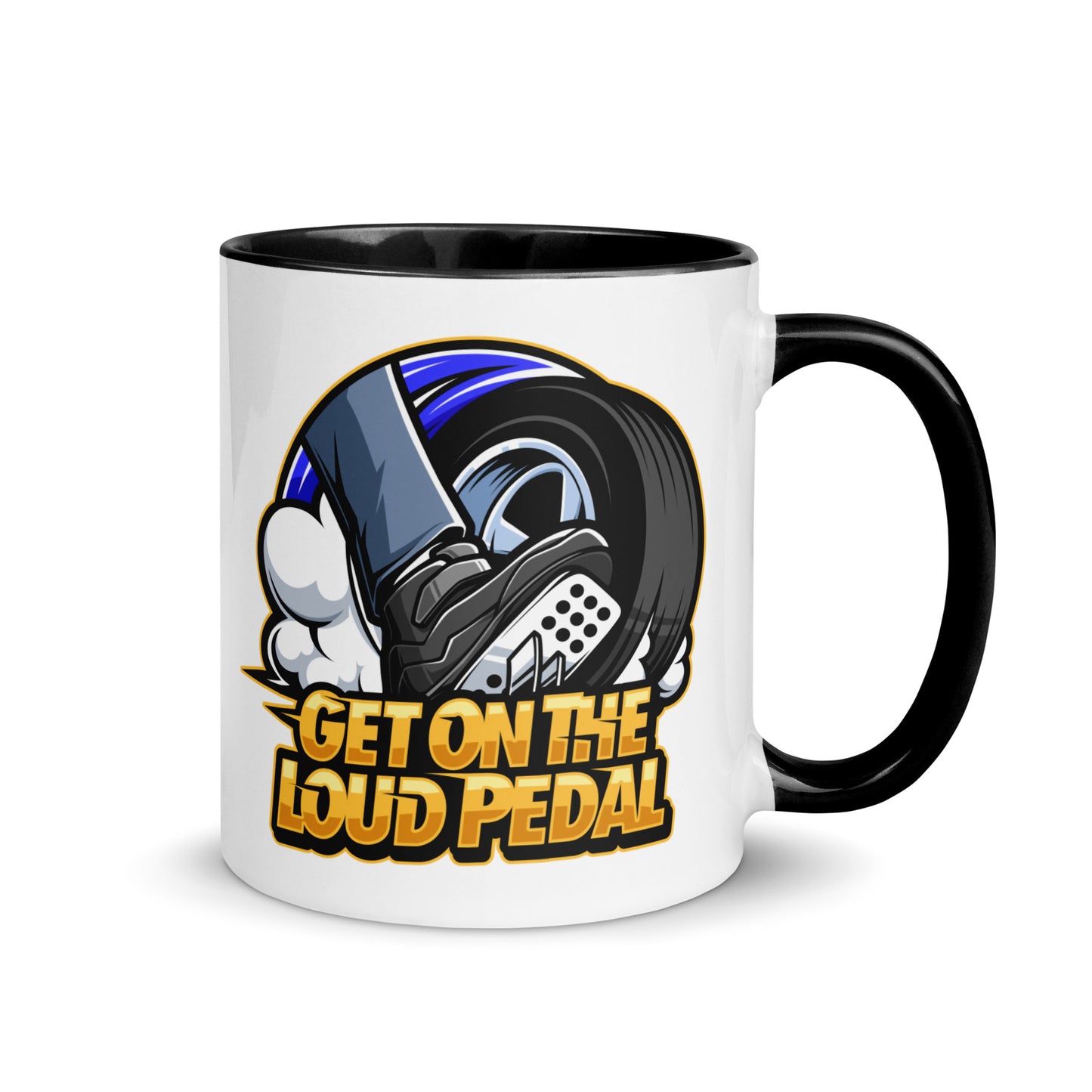 Get On The Loud Pedal Mug with Color Inside