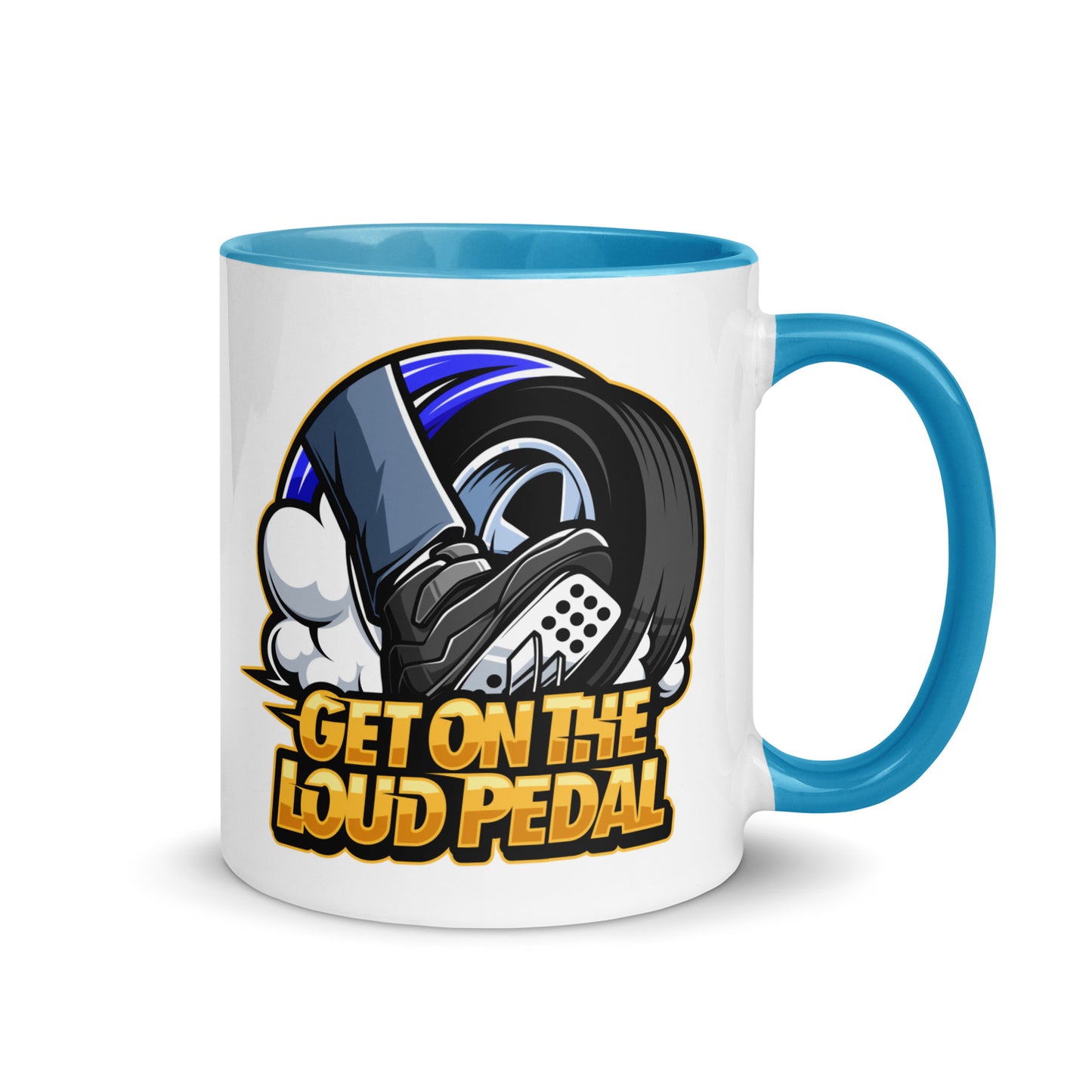 Get On The Loud Pedal Mug with Color Inside