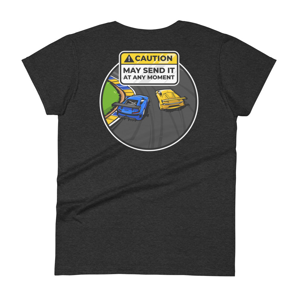 Caution May Send It at Any Moment Women's Short Sleeve T-Shirt