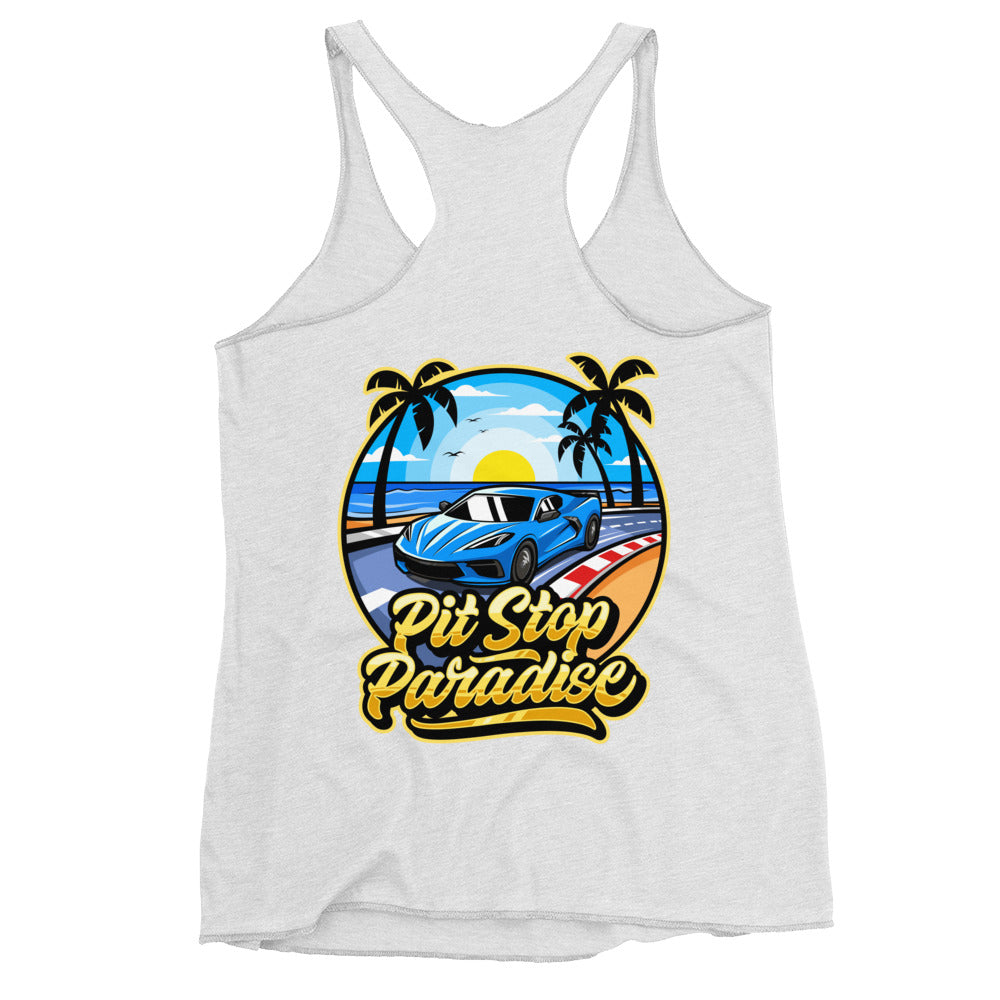 Pit Stop Paradise Women's Racerback Tank