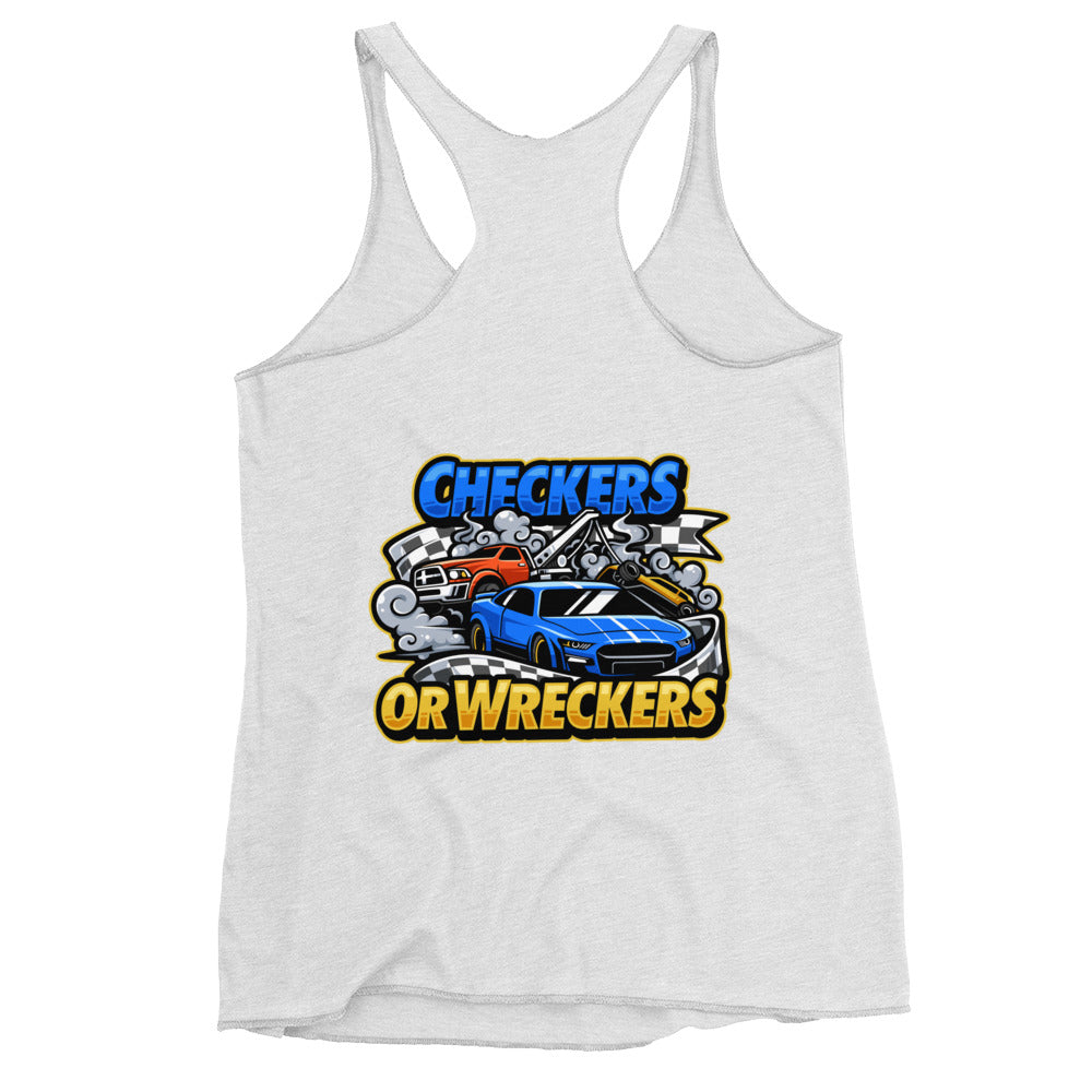 Checkers or Wreckers Women's Racerback Tank