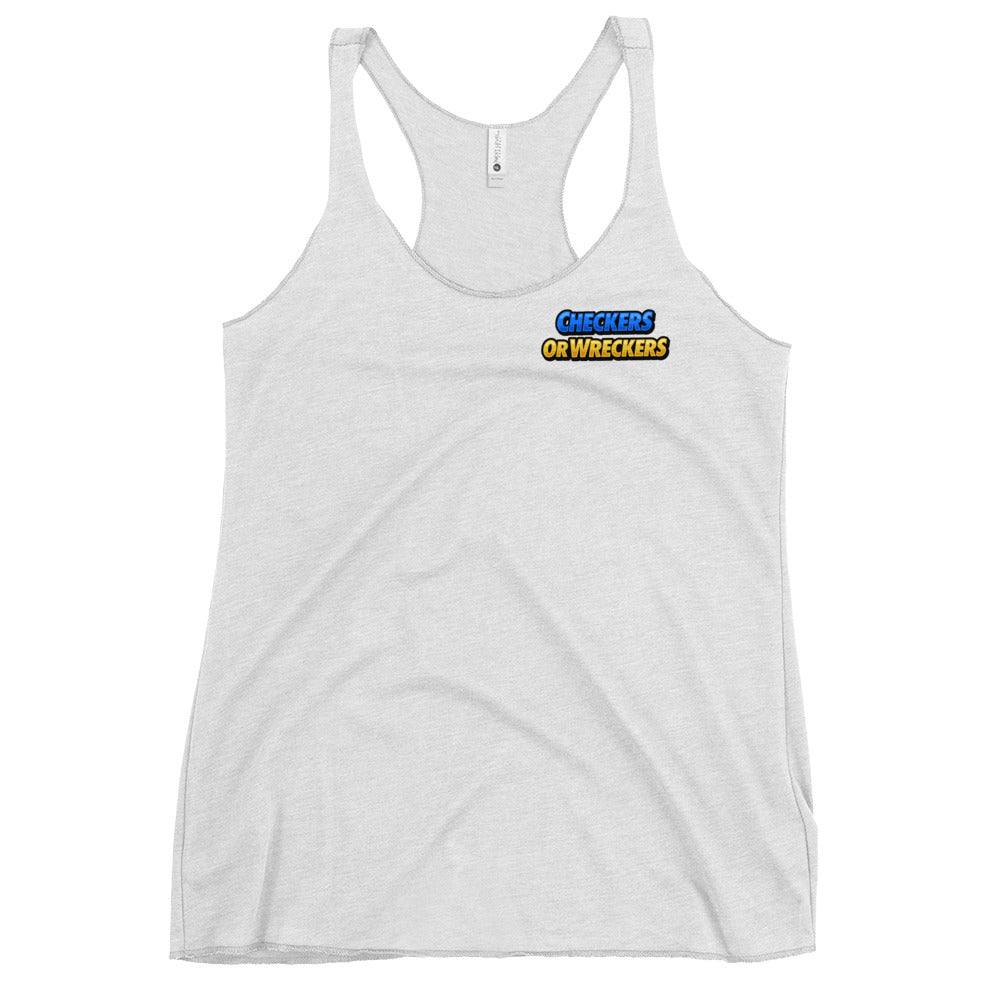 Checkers or Wreckers Women's Racerback Tank