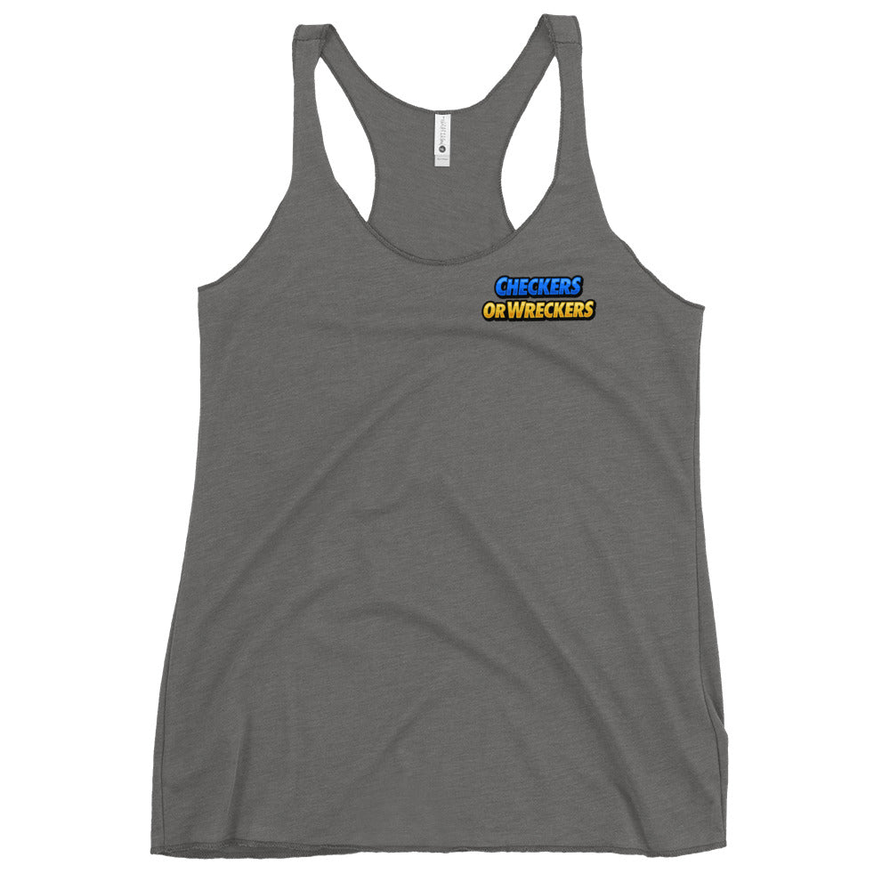 Checkers or Wreckers Women's Racerback Tank