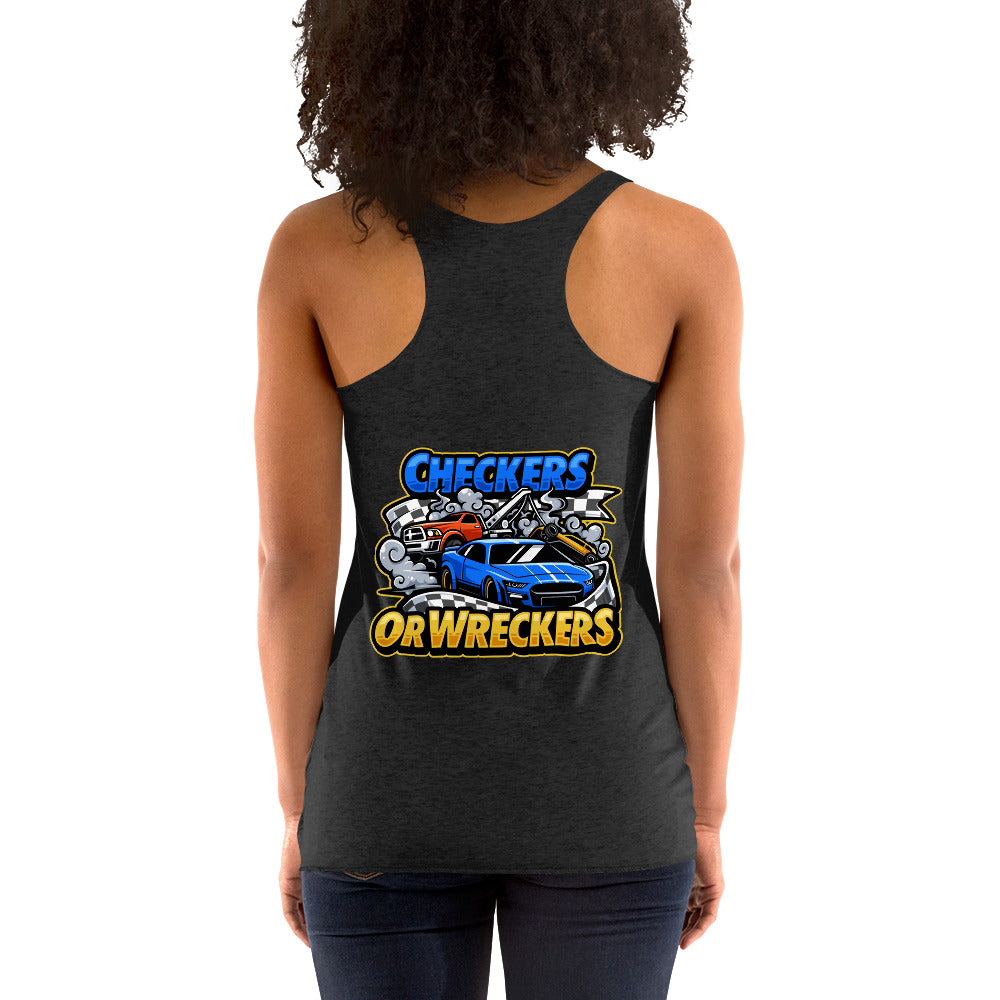 Checkers or Wreckers Women's Racerback Tank