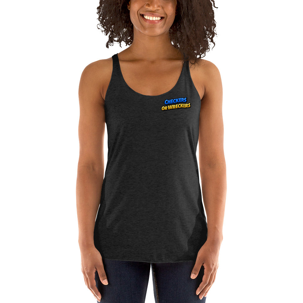 Checkers or Wreckers Women's Racerback Tank