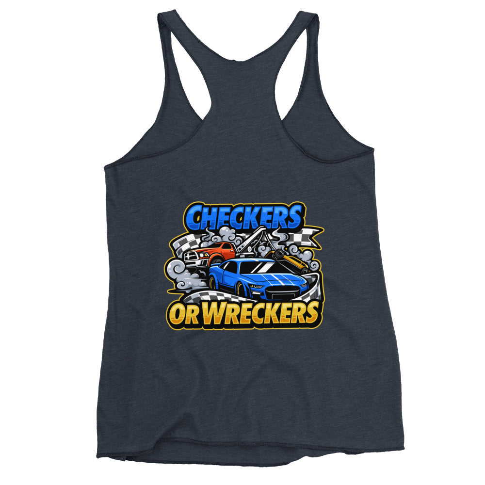 Checkers or Wreckers Women's Racerback Tank