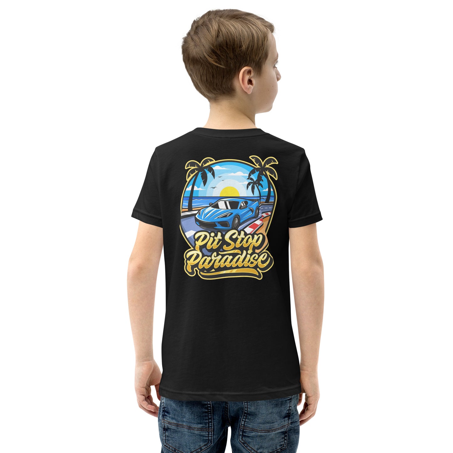 Pit Stop Paradise Youth Short Sleeve T-Shirt