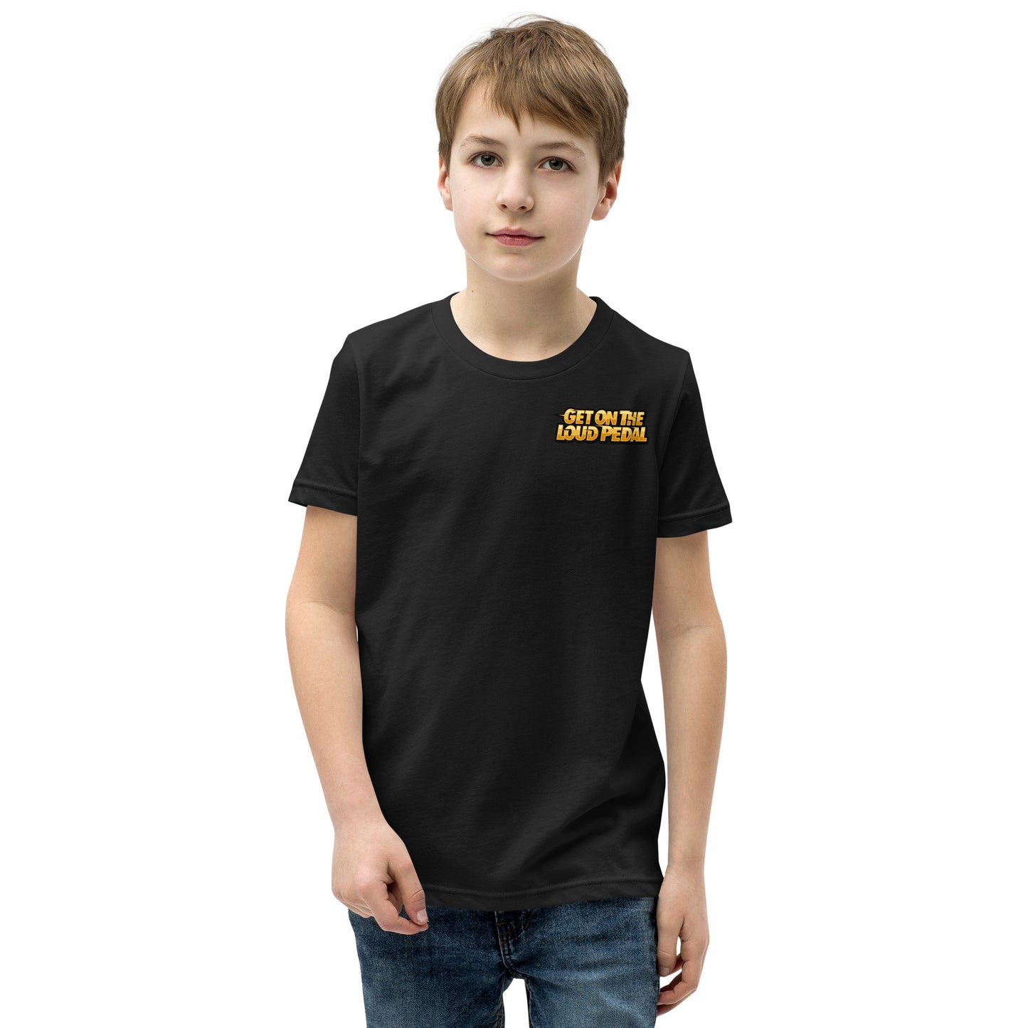 Get On The Loud Pedal Youth Short Sleeve T-Shirt