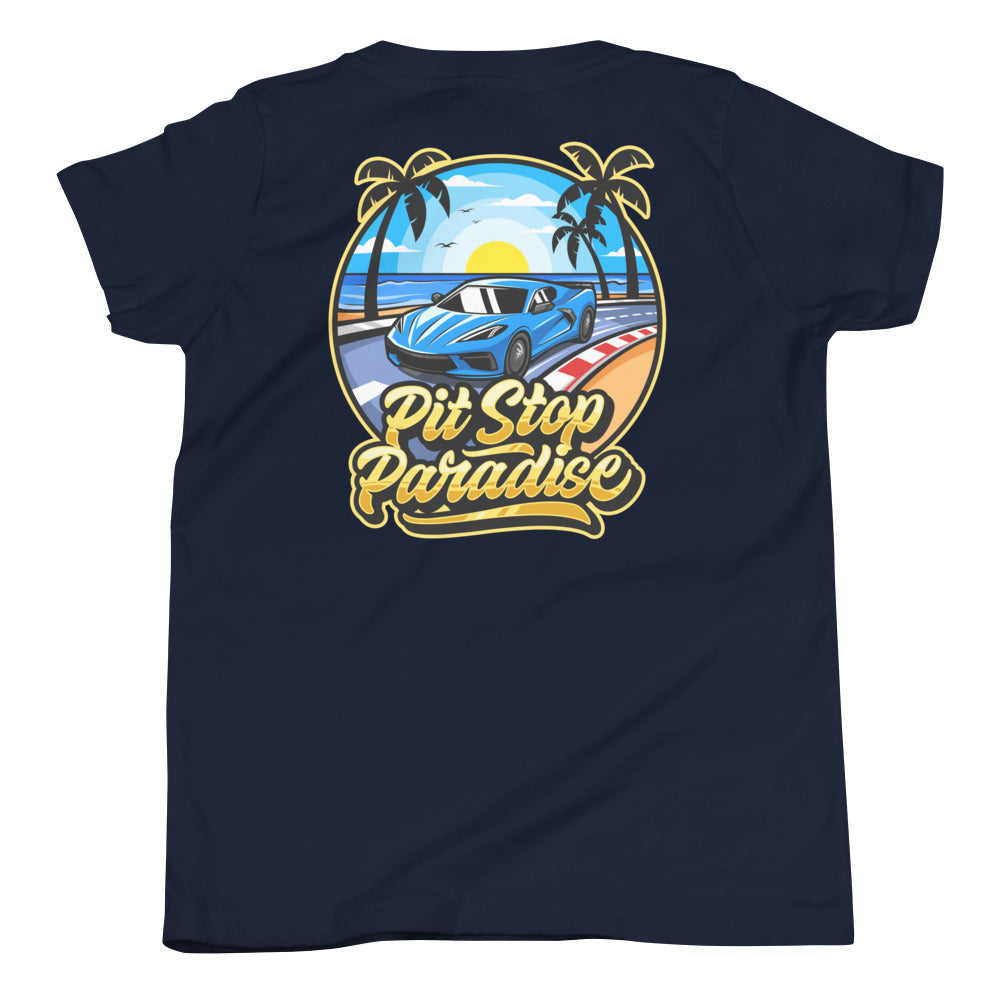 Pit Stop Paradise Youth Short Sleeve T-Shirt